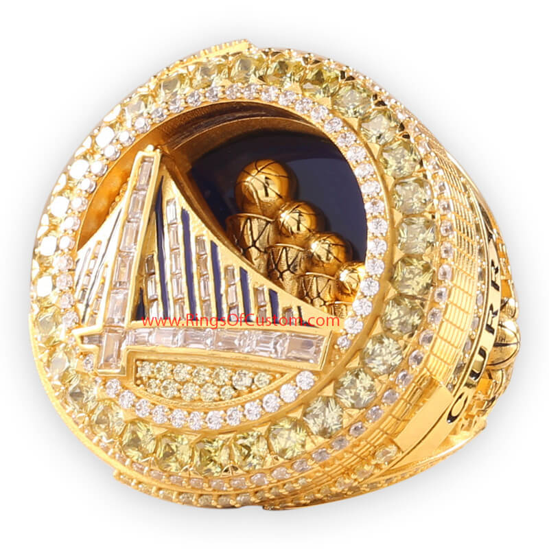 Rotating Top Design 2022 Golden State Warriors Men's Basketball World Replica Championship Ring