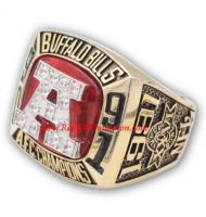 1991 Buffalo Bills America Football Conference Championship Ring, Custom Buffalo Bills Champions Ring