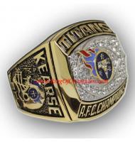 1999 Tennessee Titans America Football Conference Championship Ring, Custom Tennessee Titans Champions Ring