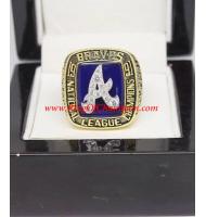 1991 Atlanta Braves National League Baseball Championship Ring, Custom Atlanta Braves Champions Ring