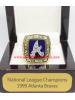 1999 Atlanta Braves National League Baseball Championship Ring, Custom Atlanta BravesChampions Ring