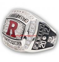 2012 Rutgers Scarlet Knights Men's Football Big East Conference Championship Ring, Custom Rutgers Scarlet Knights Champions Ring