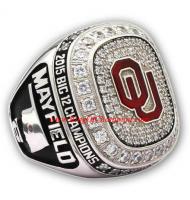2015 Oklahoma Sooners Men's Football Big 12 Championship Ring, Custom Oklahoma Sooners Champions Ring