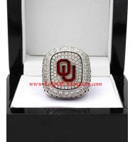 2015 Oklahoma Sooners Men's Football Big 12 Championship Ring, Custom Oklahoma Sooners Champions Ring