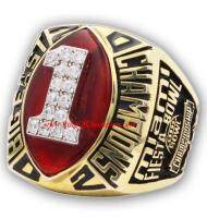 2002 Miami Hurricanes Men's Football Big East Championship Ring, Custom Miami Hurricanes Champions Ring