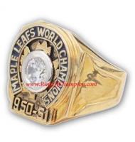 1950 - 1951 Toronto Maple Leafs Stanley Cup Championship Ring, Custom Toronto Maple Leafs Champions Ring