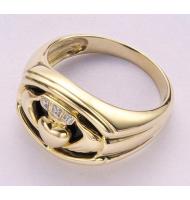 10K Solid Yellow Gold Onxy Men's Claddagh Ring Traditional Irish Ring 