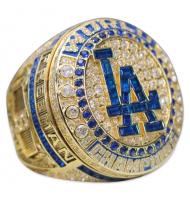 2024 Los Angeles Dodgers MLB Men's Baseball World Series Replica Championship Ring， Cap Open Version