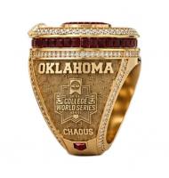 2026 Oklahoma Sooners NCAA Men's Baseball College Custom Name & Number Championship Ring