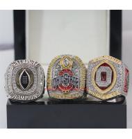 2025 Ohio State Buckeyes Men's Football NCAA Rose Bowl CFP Championship 3 Rings Set Collection